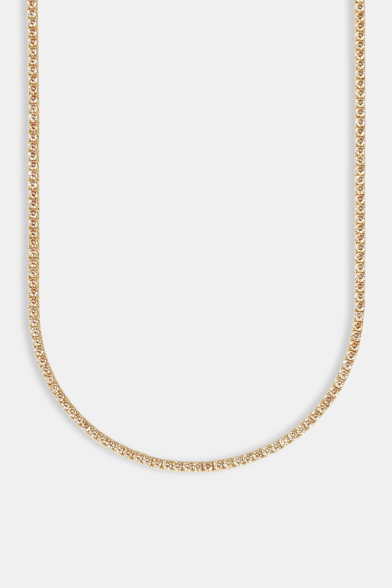 Champagne Stone Tennis Chain - 3mm