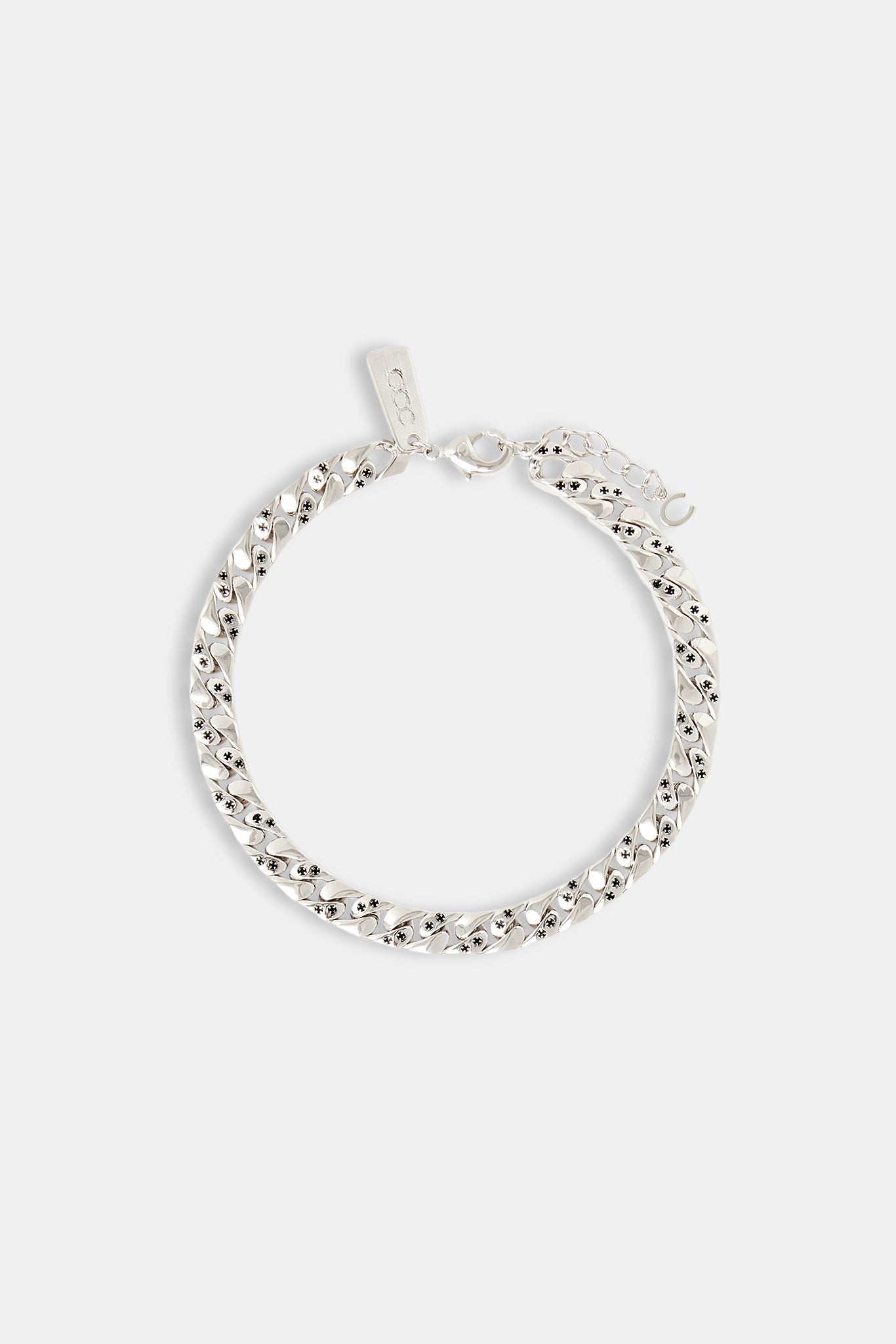 Cross Engraved Flat Cuban Bracelet - 6mm