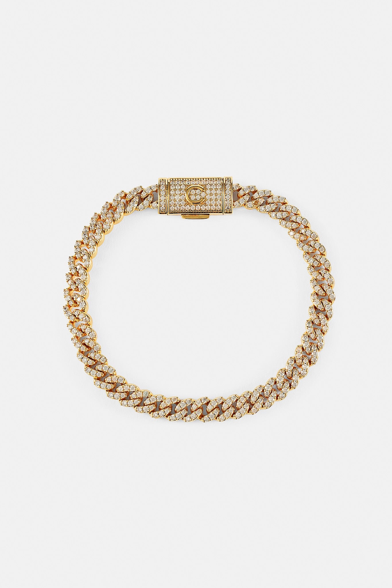 Iced Cuban Link Bracelet - 5mm - Gold