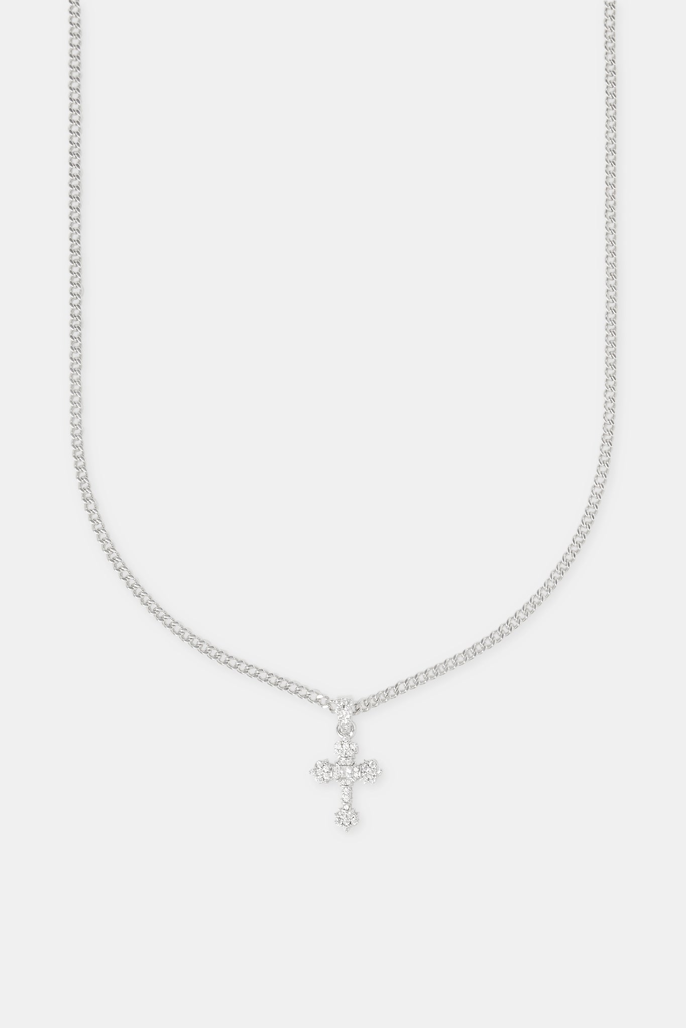 Iced Cross Cuban Necklace - 25mm
