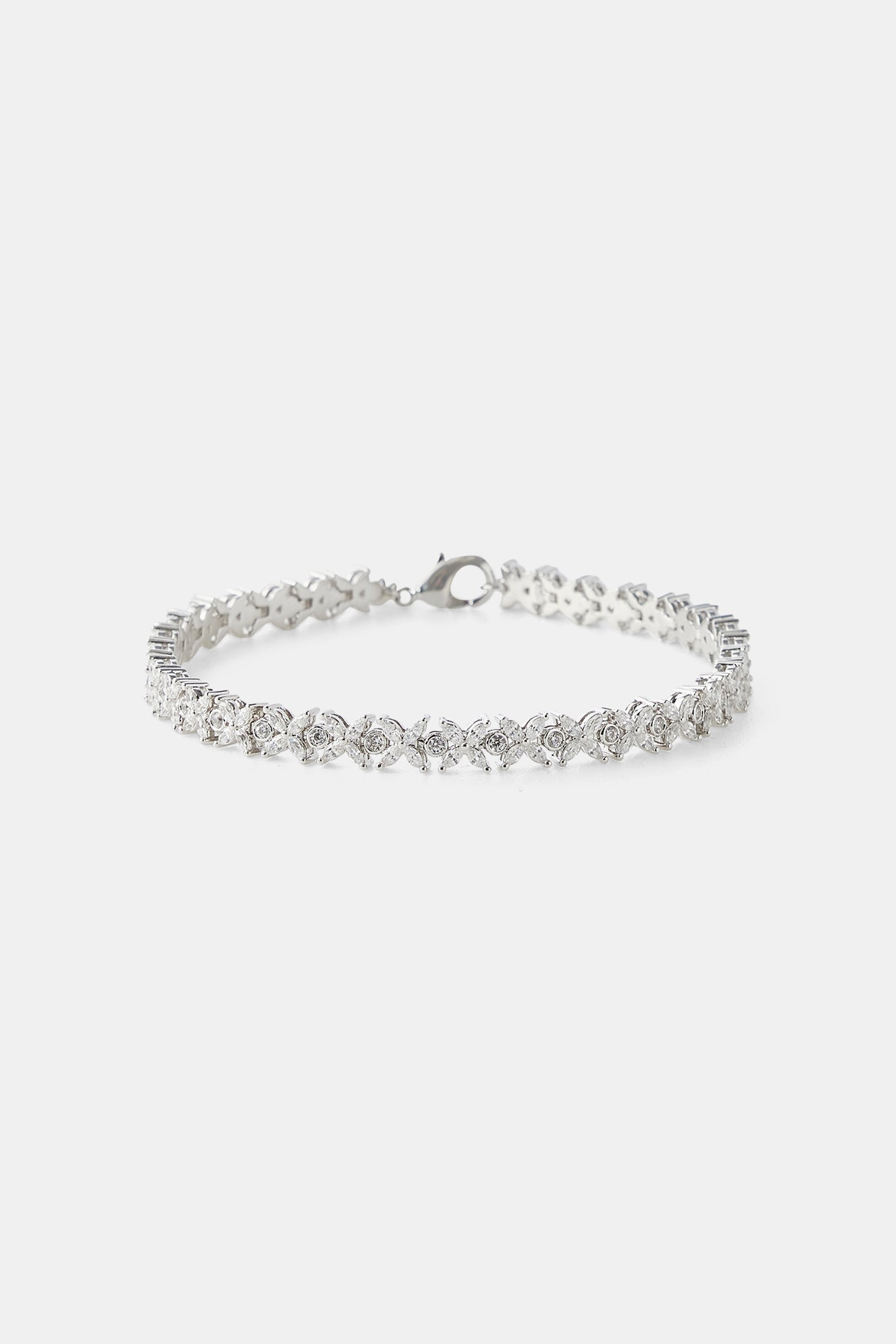 Iced Stone Cross Bracelet - 6mm