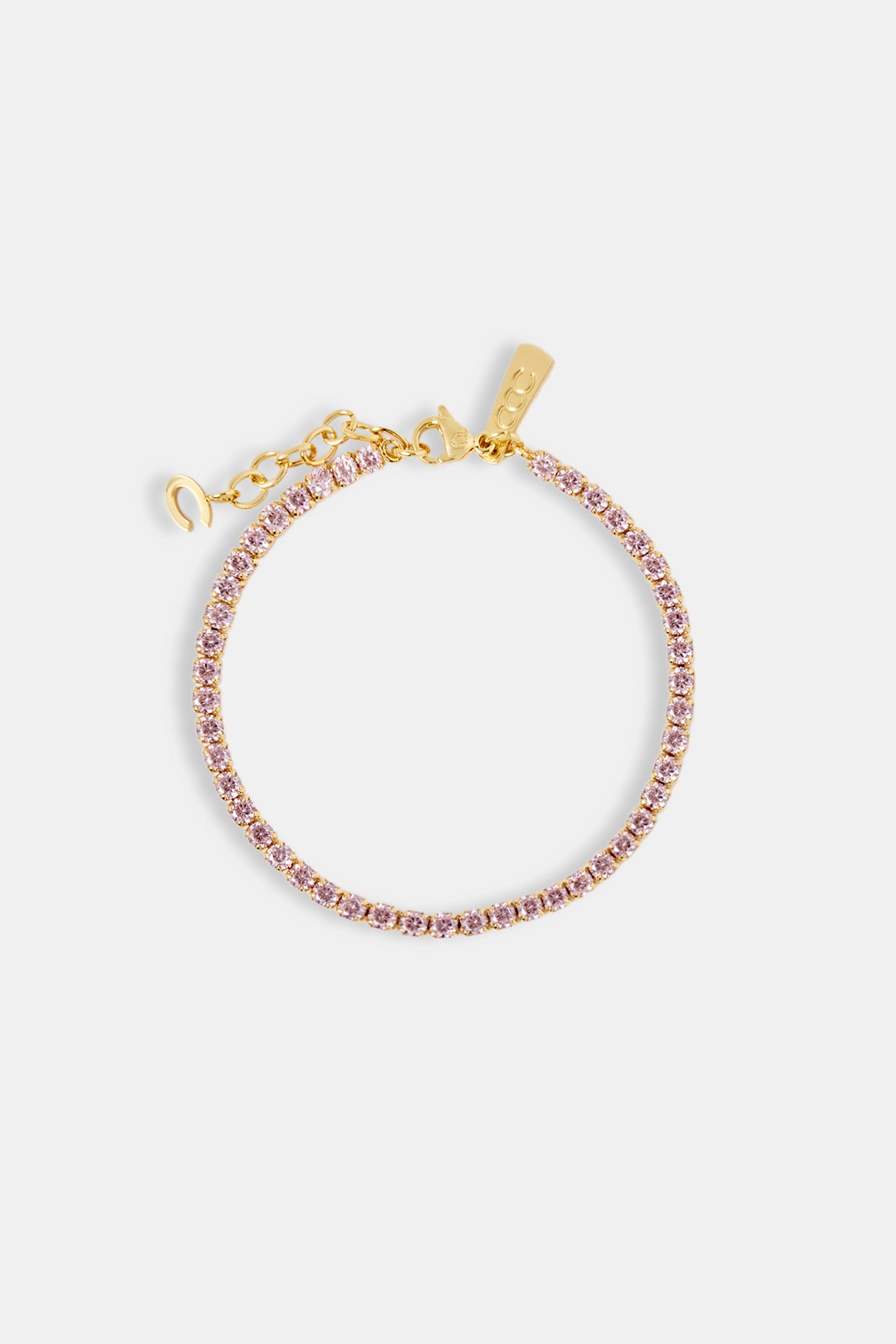 Iced Pink Micro Tennis Bracelet - 2.5mm