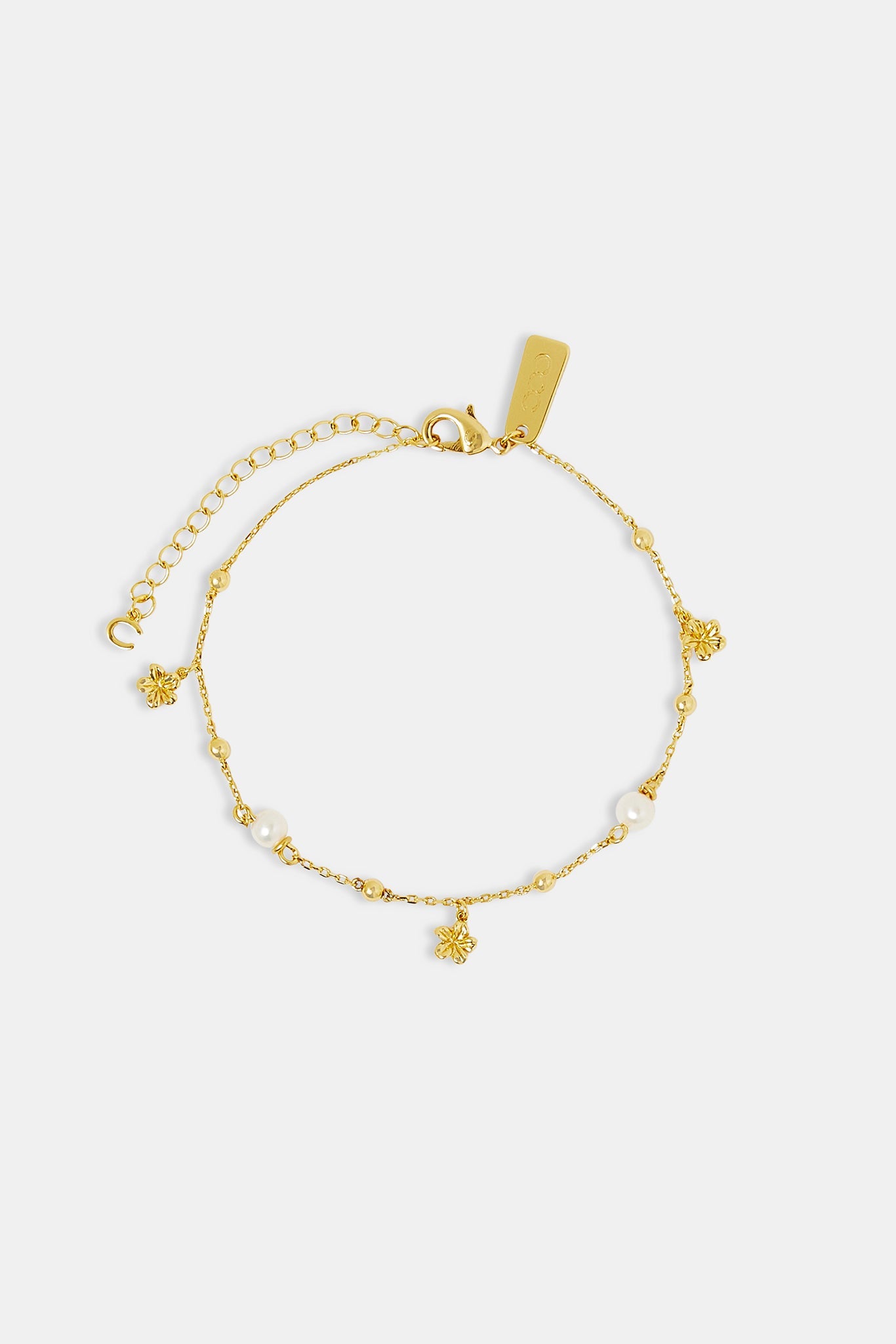 Pearl Flower Anklet - 3mm