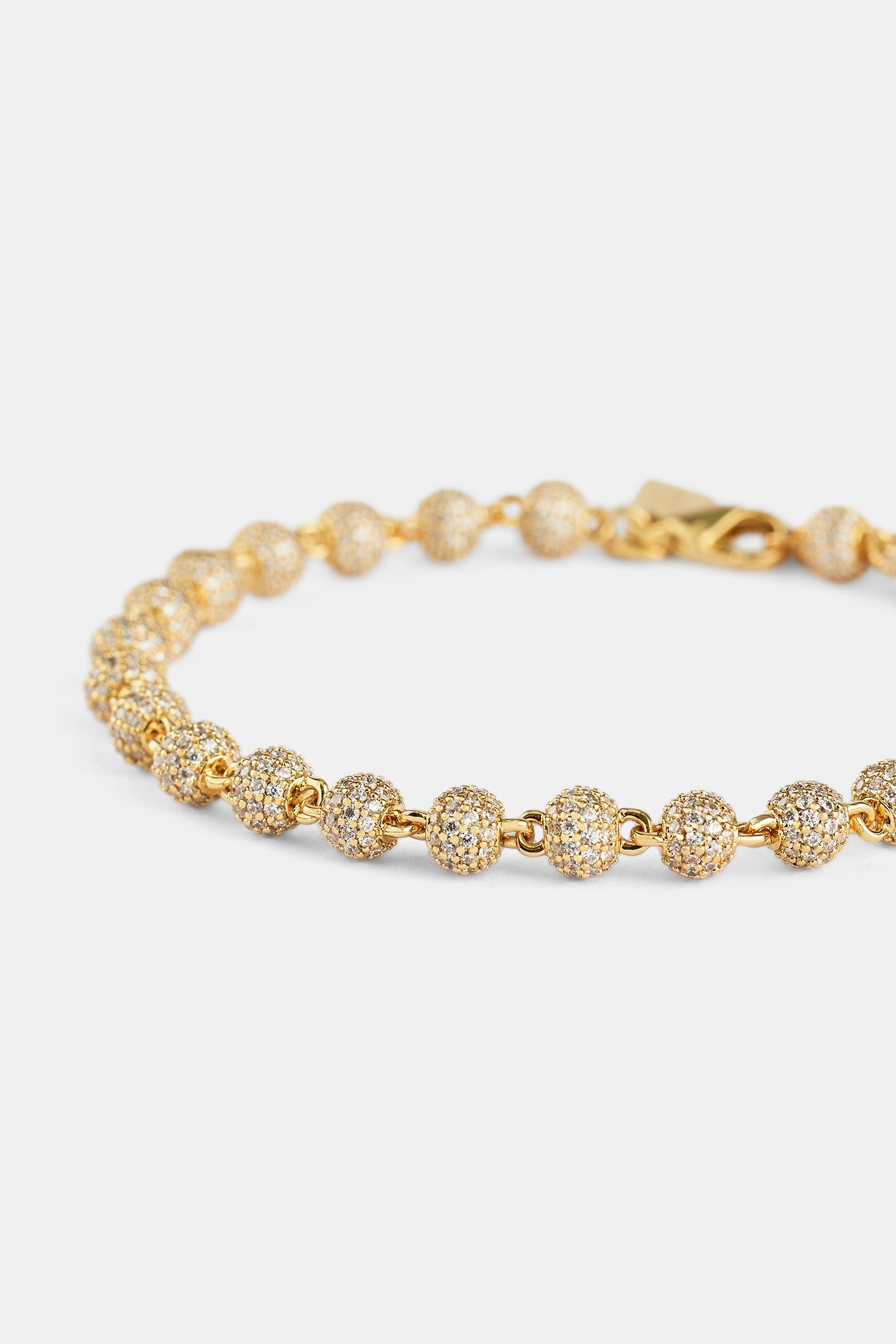Iced Ball Bracelet - 5mm - Gold