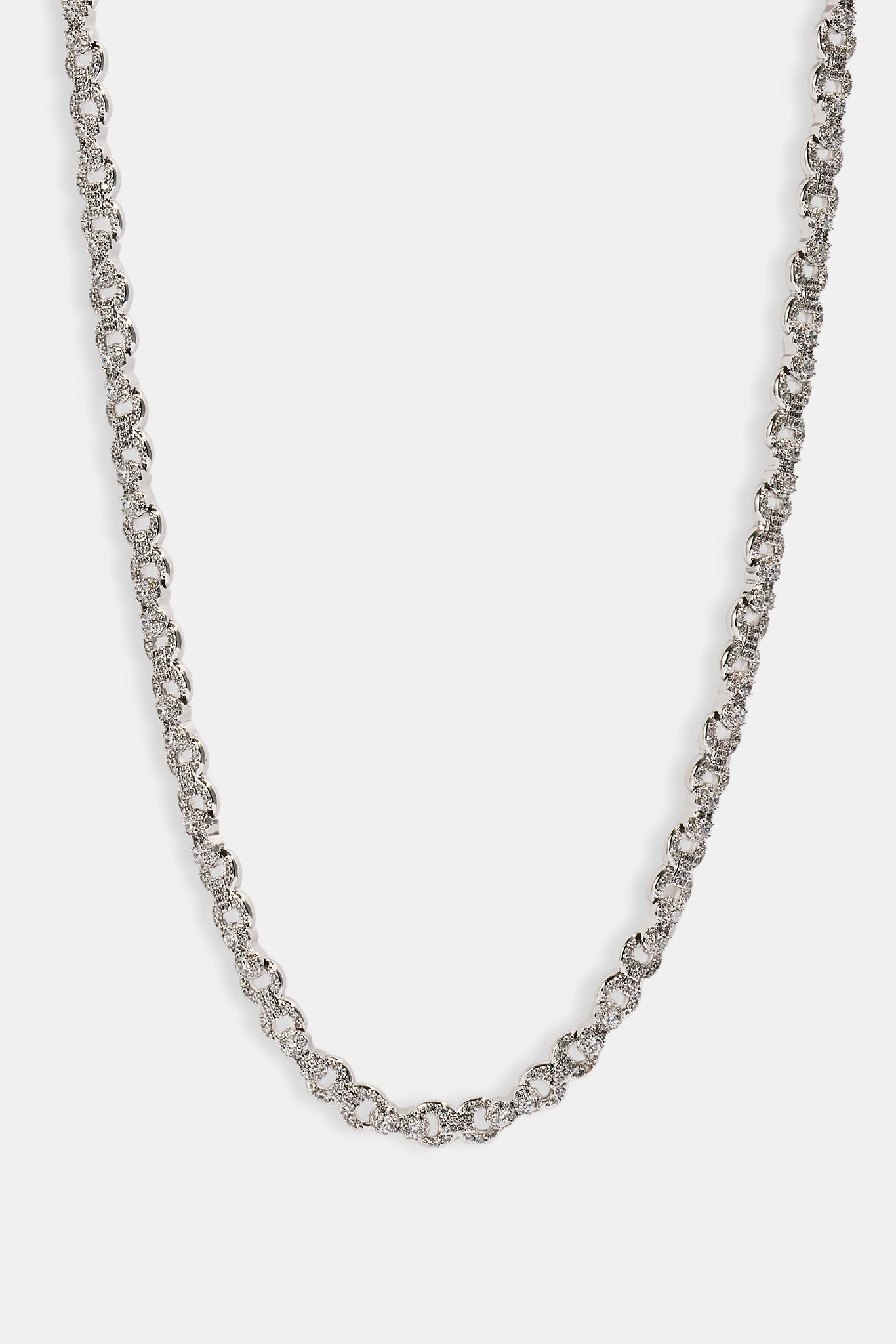 Iced Baguette & Pave Infinity Link Chain - 6mm