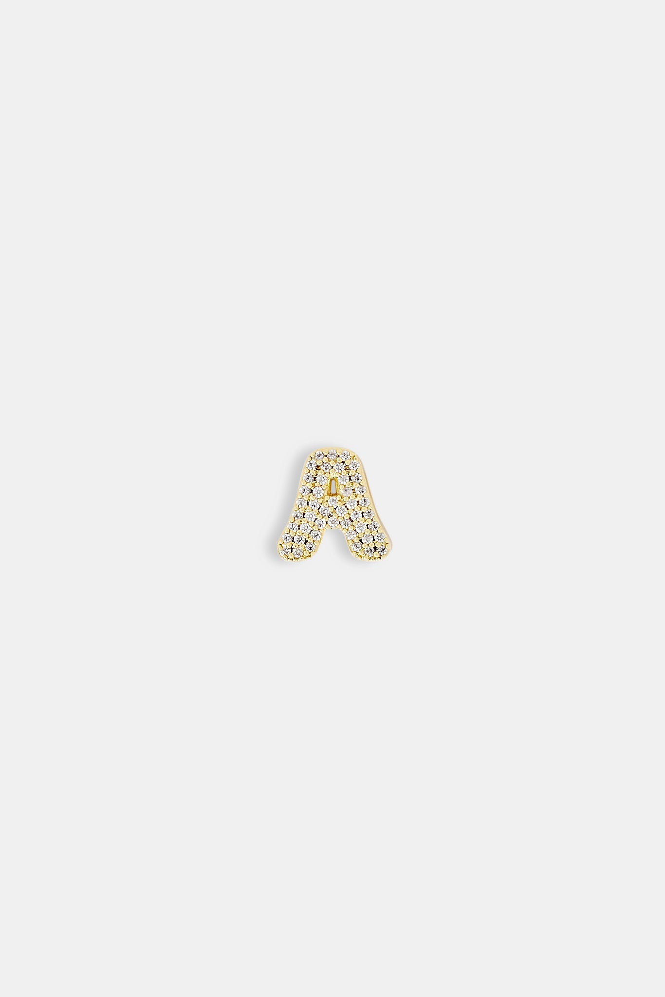 Iced Letter Pendant - 12mm