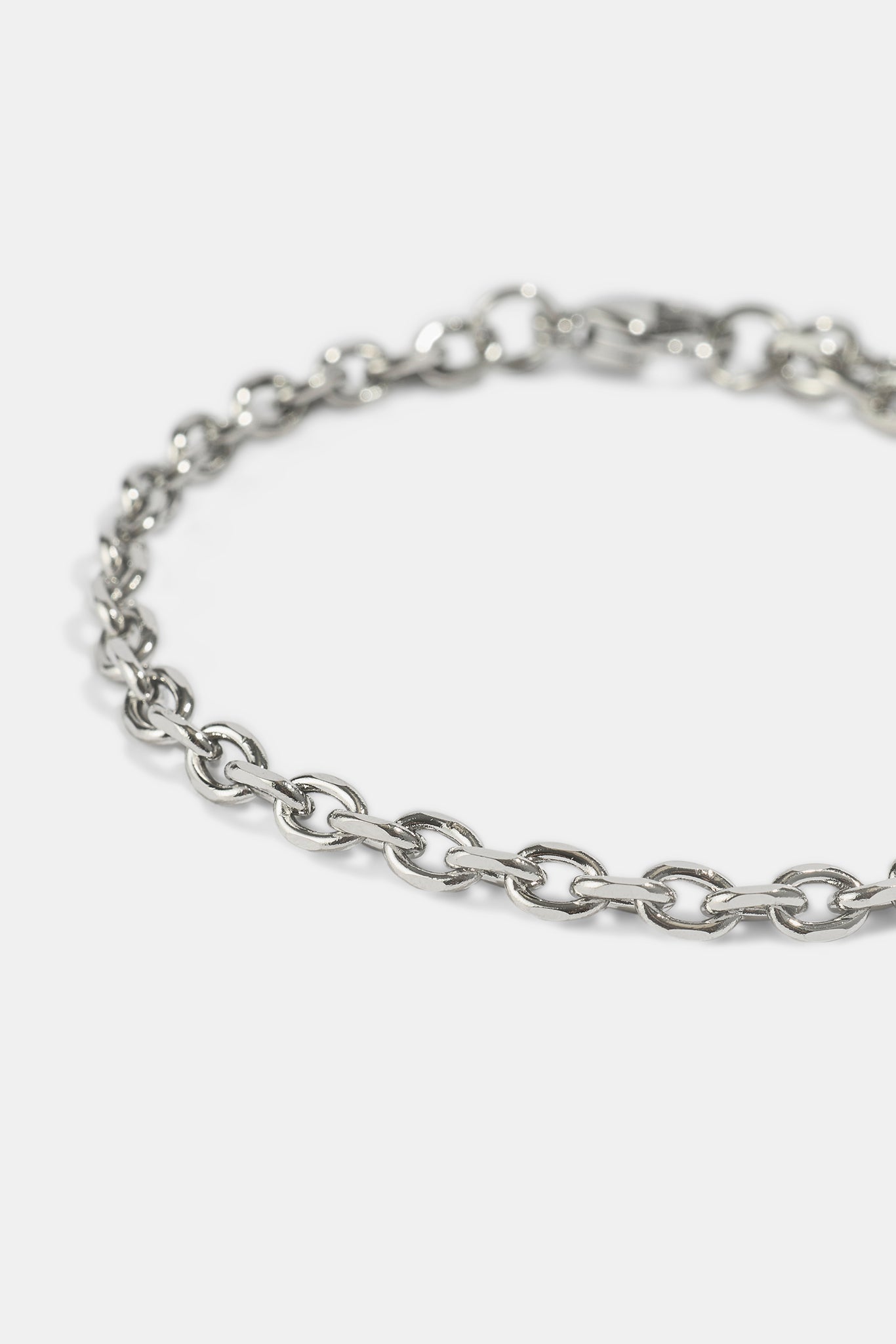 Polished Anchor Bracelet - 5mm - White