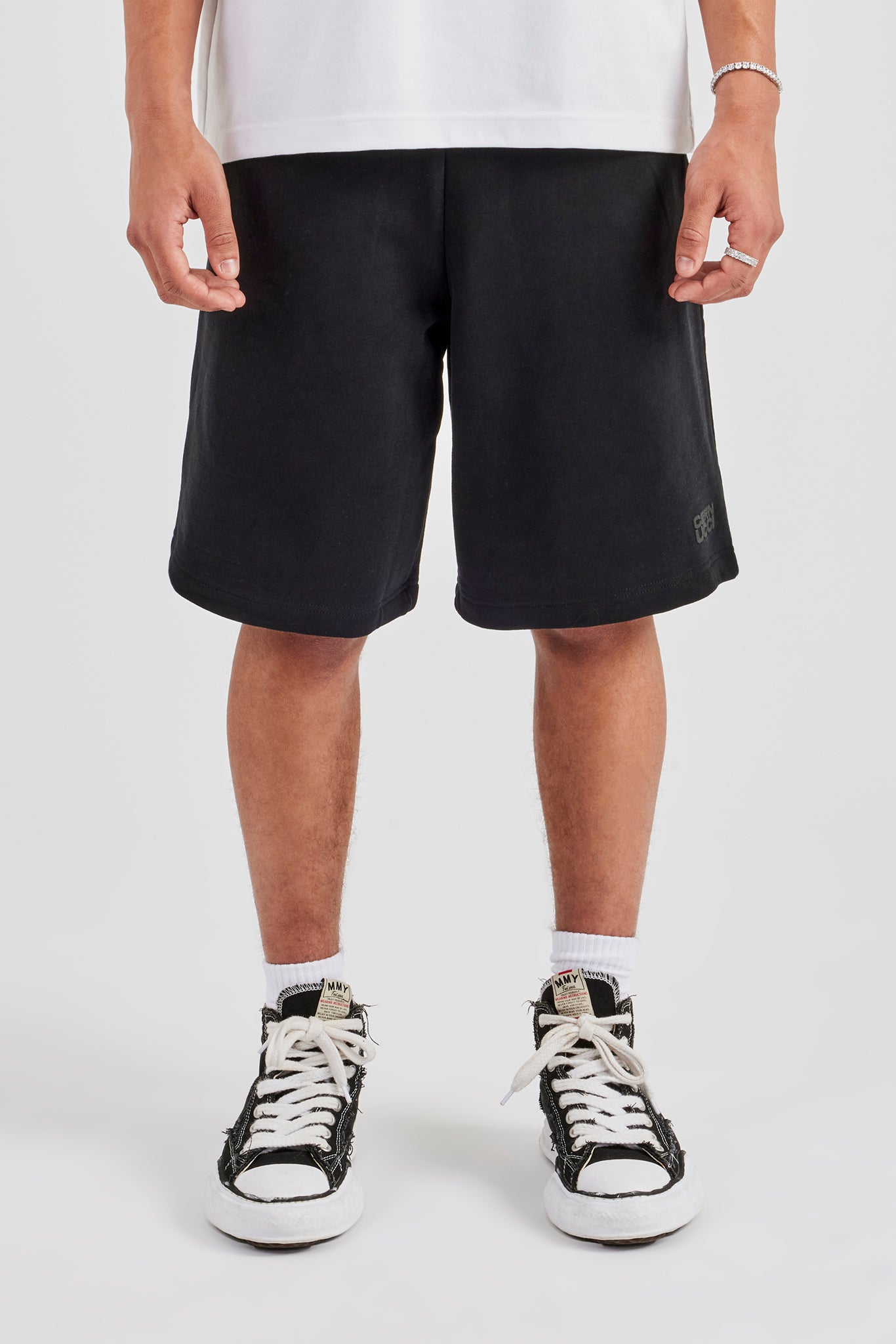 Washed Jersey Jort - Black
