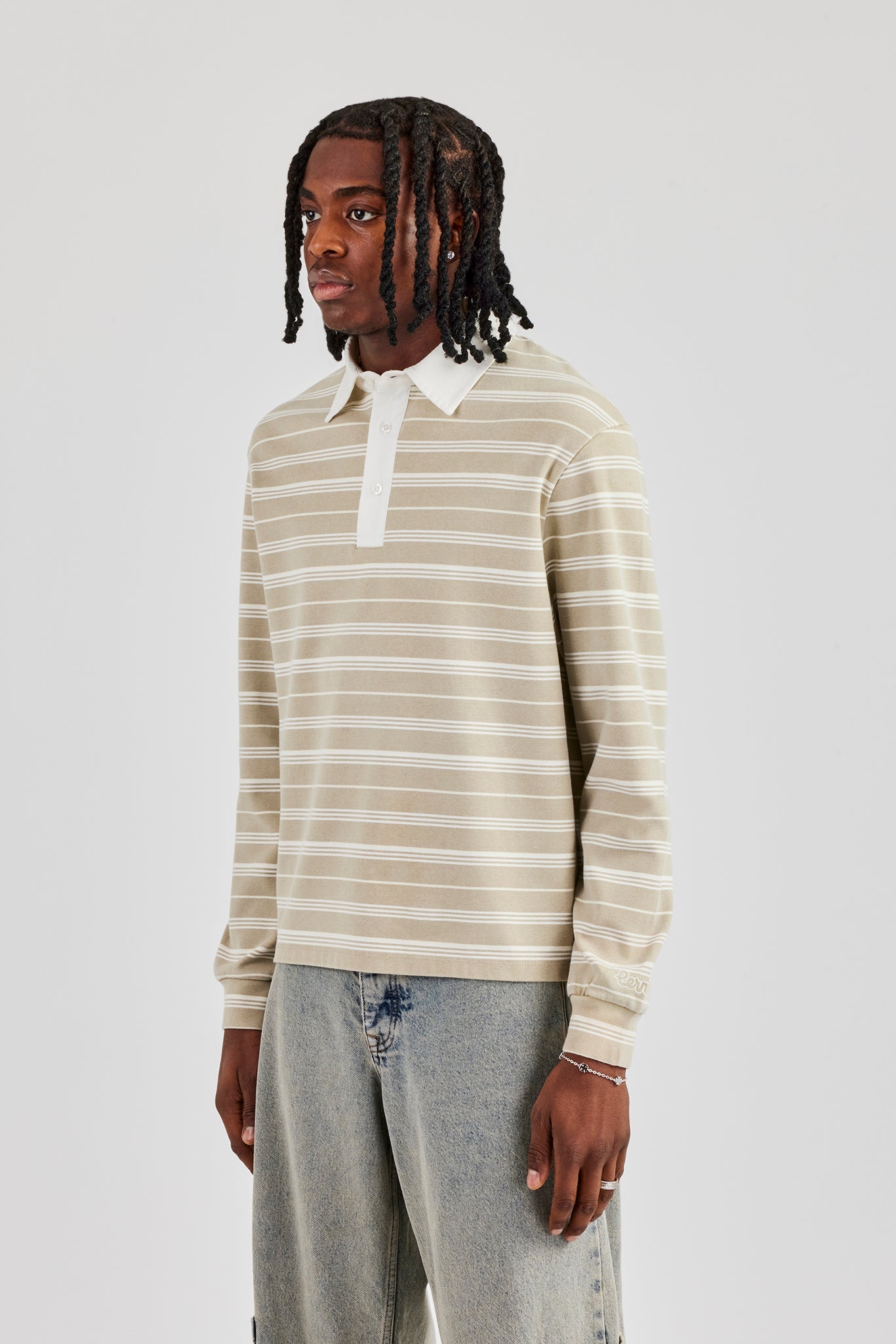 Stripe Rugby Polo Top