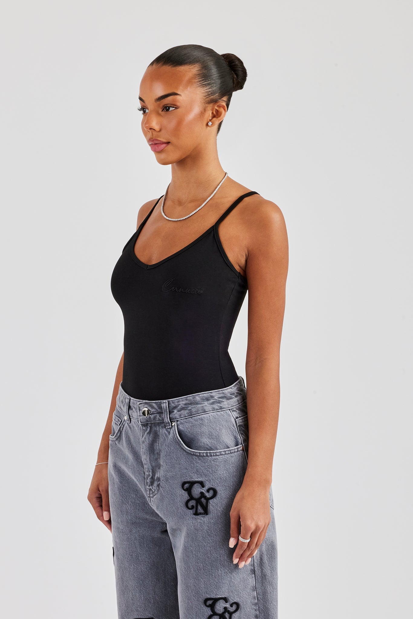 Cernucci Jersey Bodysuit - Black