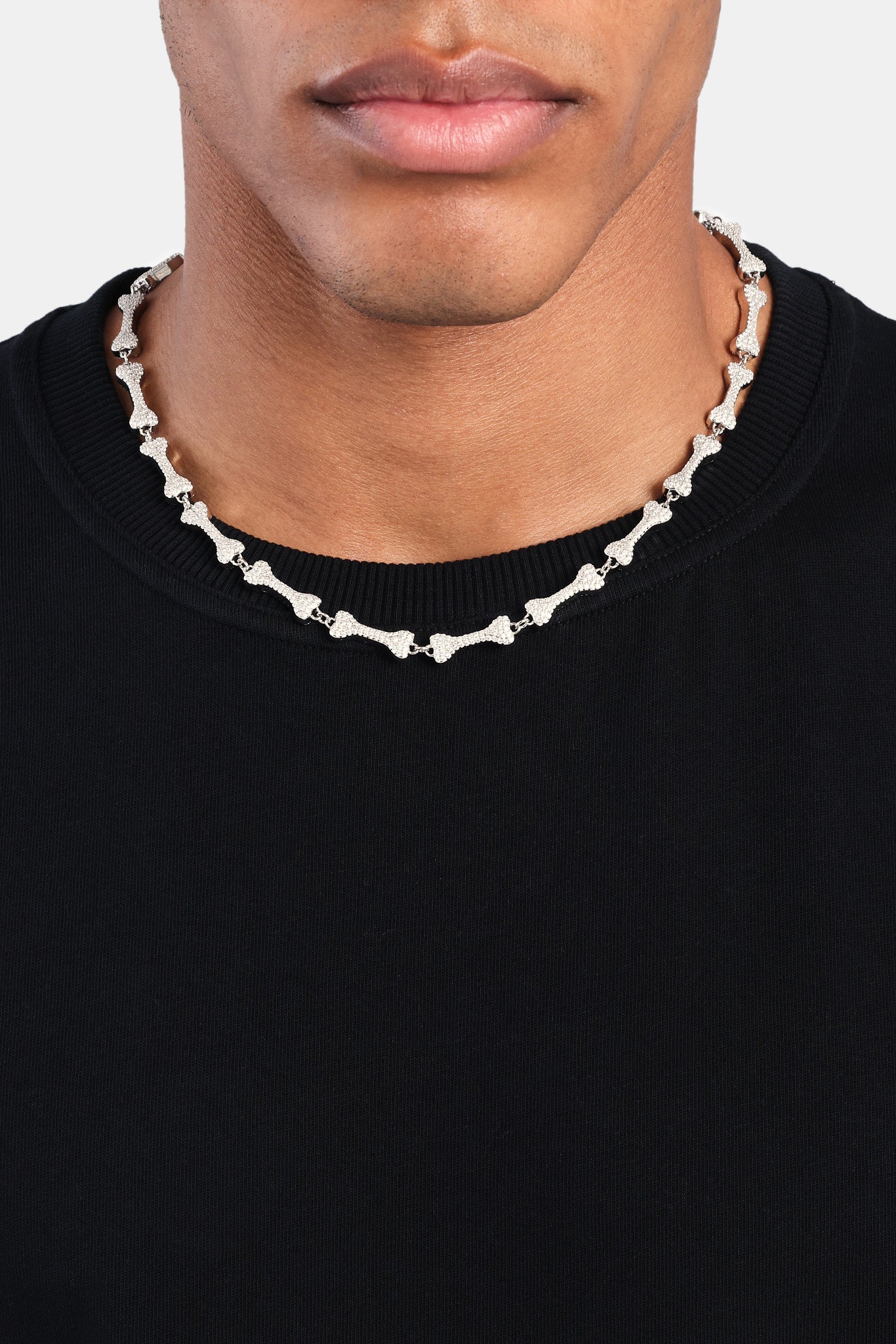 Iced Bone Chain White Mens Chains Shop Motif Chains At Cernuccicom Cernucci Us 7347