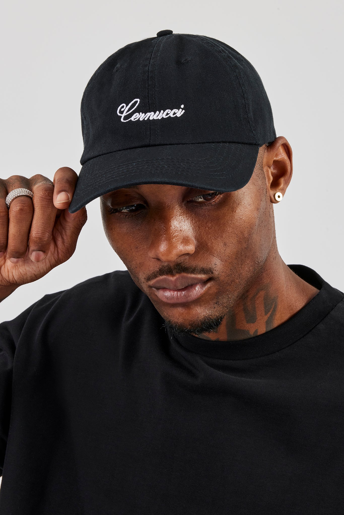 Cernucci Script Logo Cap - Black