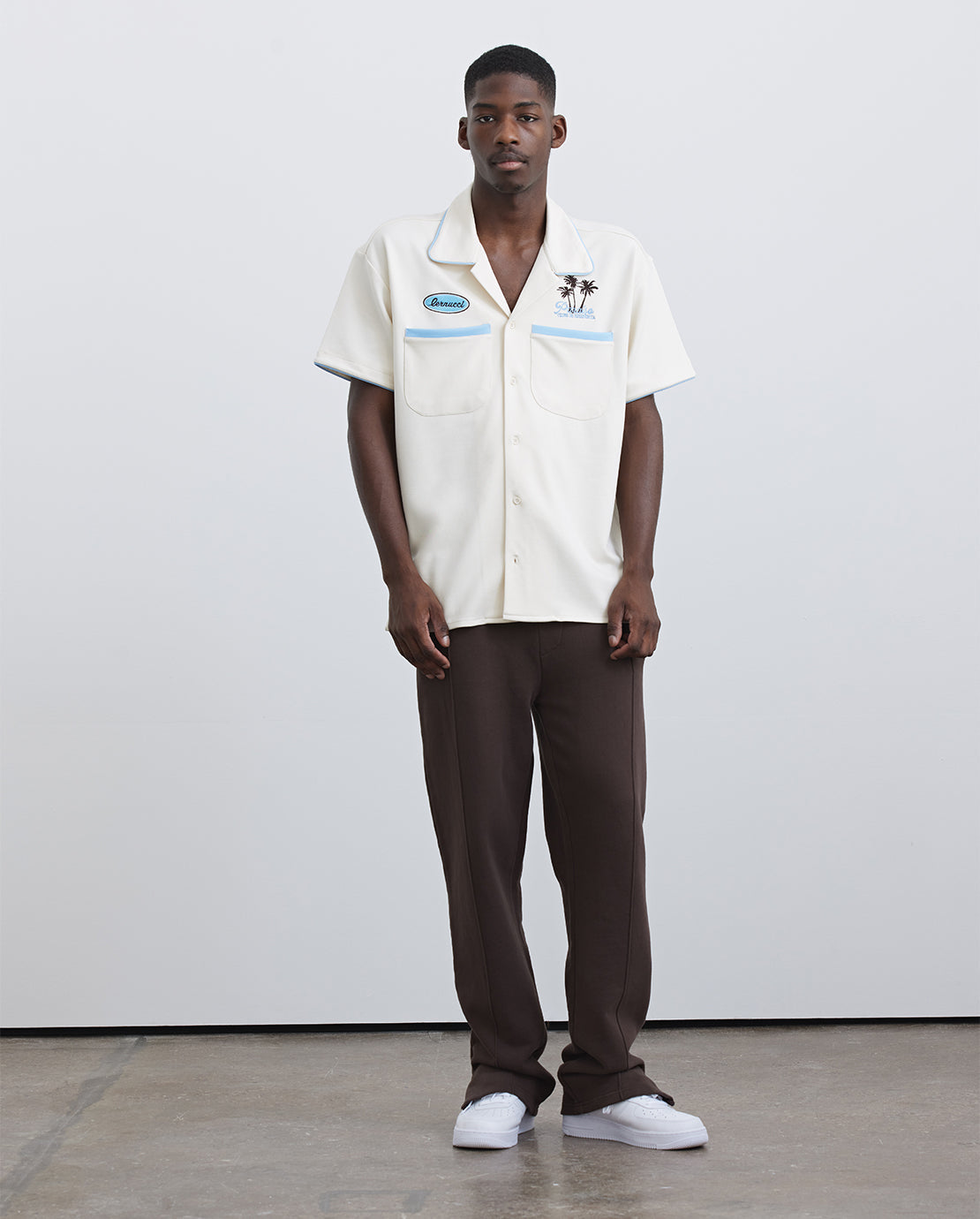 Boxy Fit Paradise Bowling Shirt - Ecru – Cernucci US
