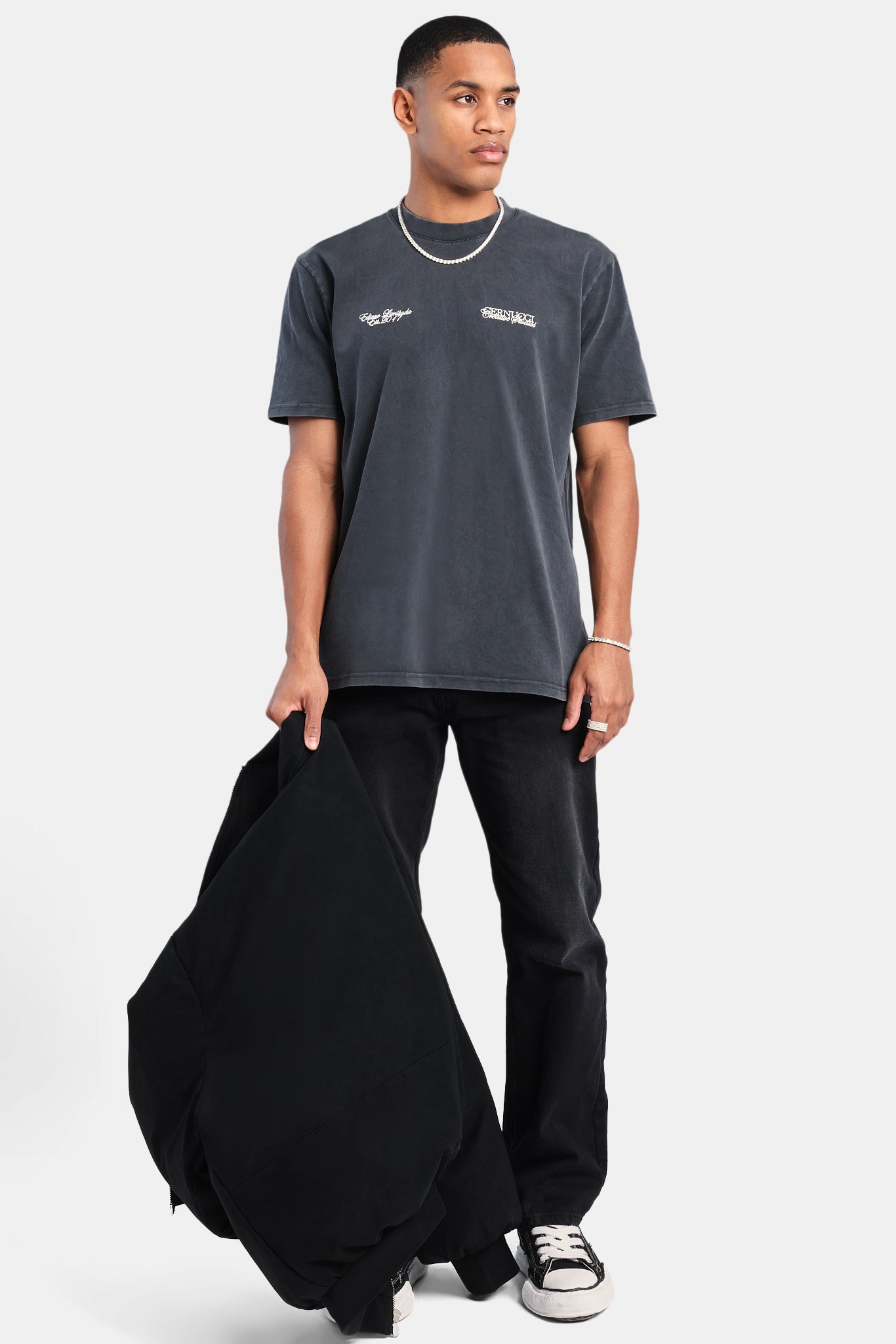 Creative Studio Embroidered Washed T-Shirt - Vintage Wash