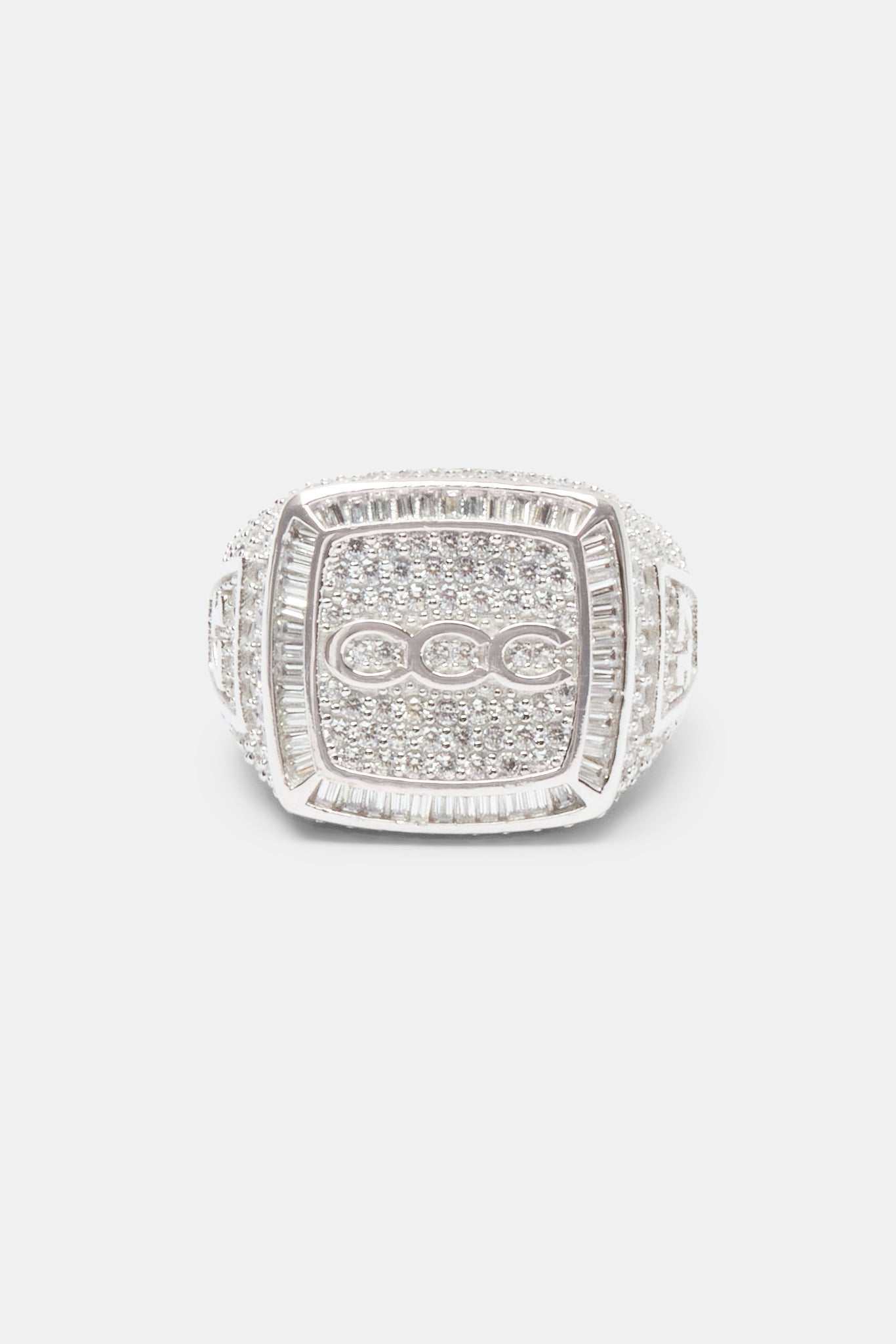 Iced Ccc Championship Signet Ring - White 20mm 