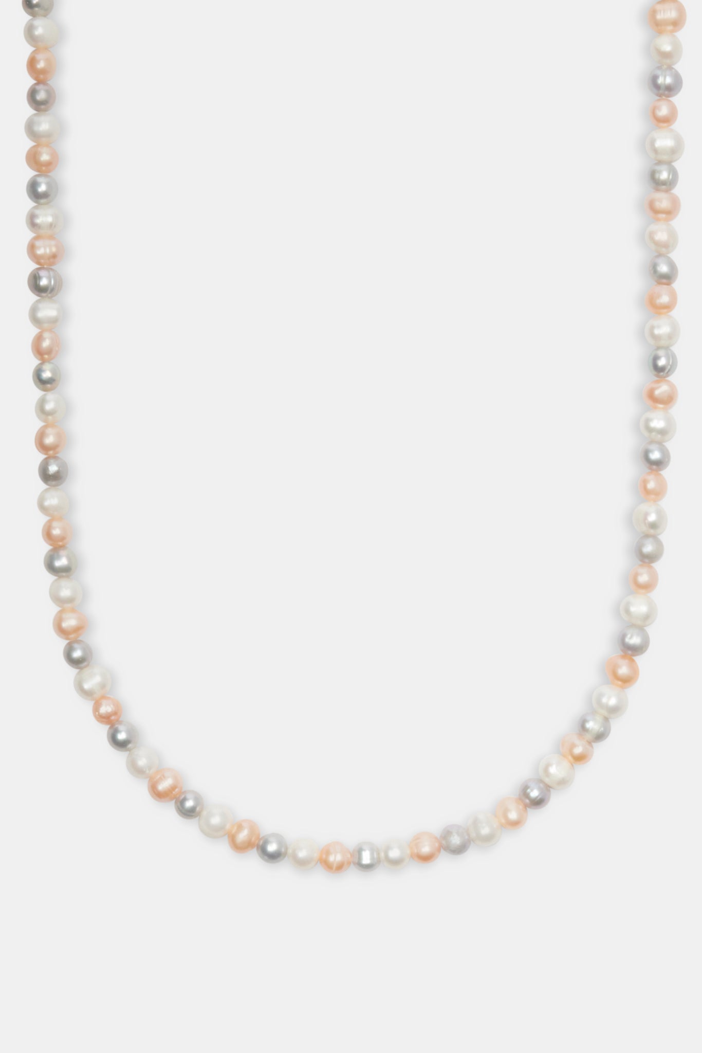 Multi Colour Freshwater Pearl Necklace - White - 6mm