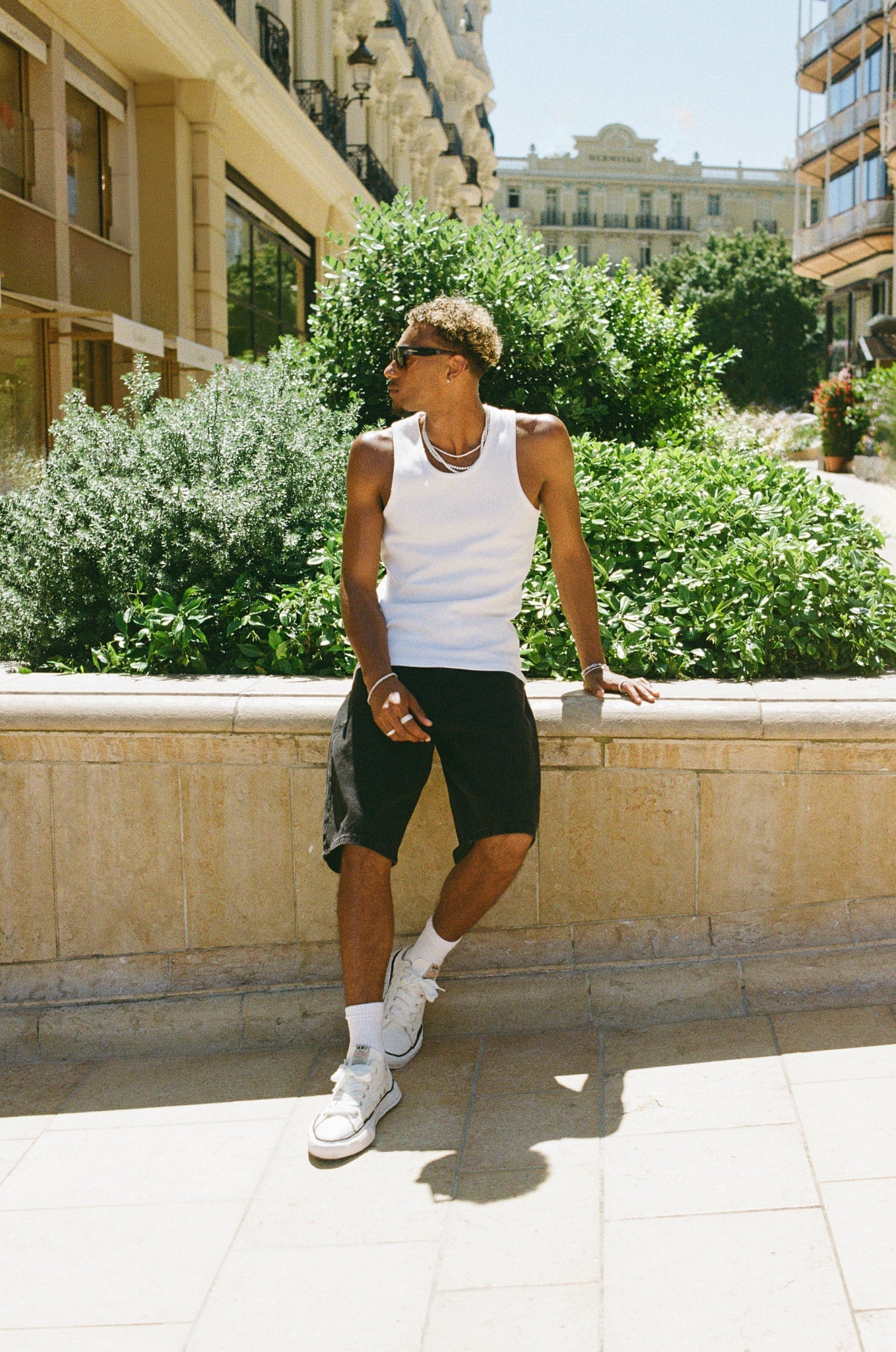 Waffle Vest Top - White