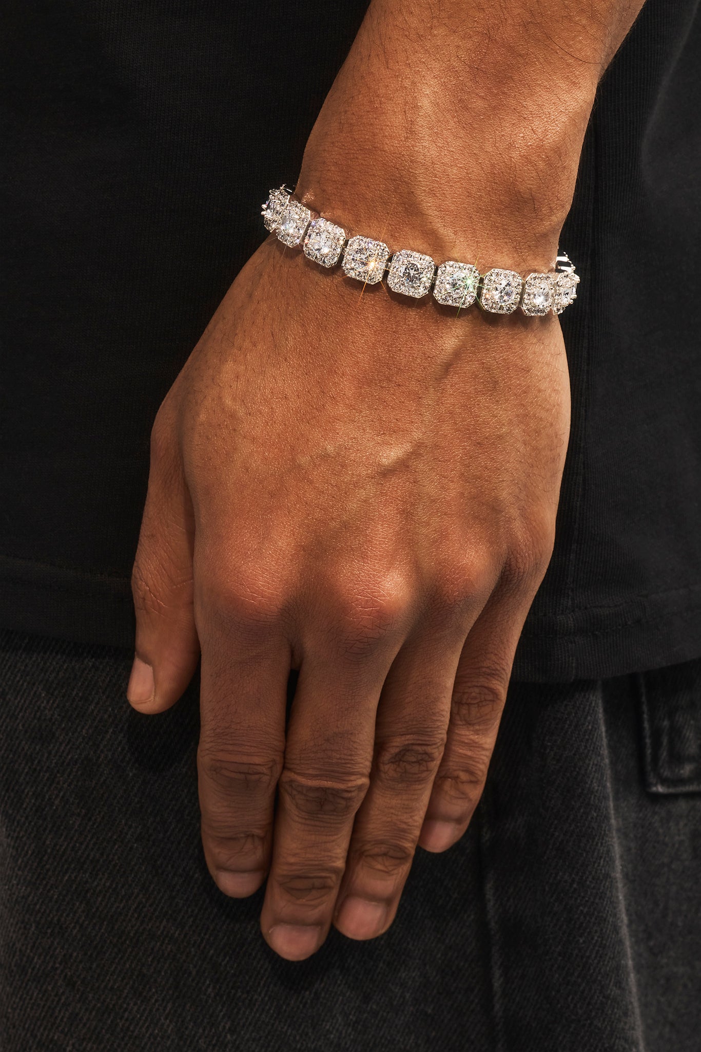10mm Clustered Tennis Bracelet