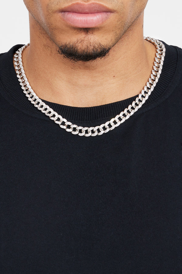 10mm Iced CZ Baguette Cuban Chain