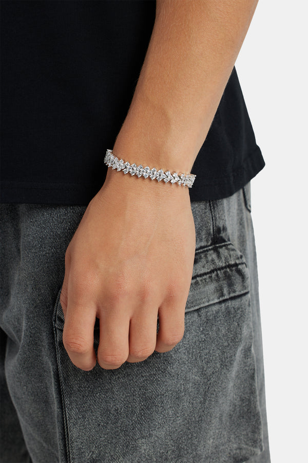 10mm Iced Prong Bracelet