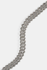 Iced Prong Cuban Chain - 10mm - White