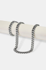 Miami Cuban Link Bracelet & Chain - 12mm - White