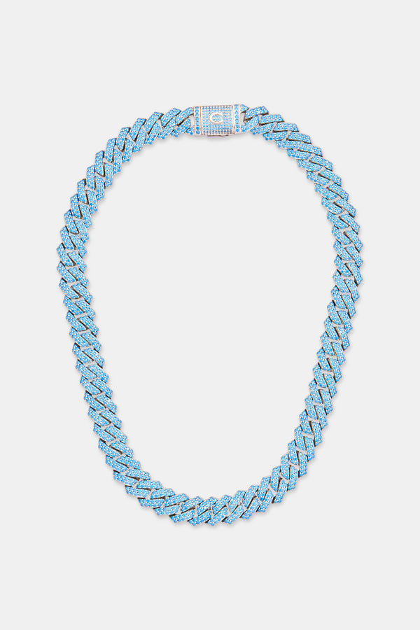 Iced Blue Prong Cuban Chain
