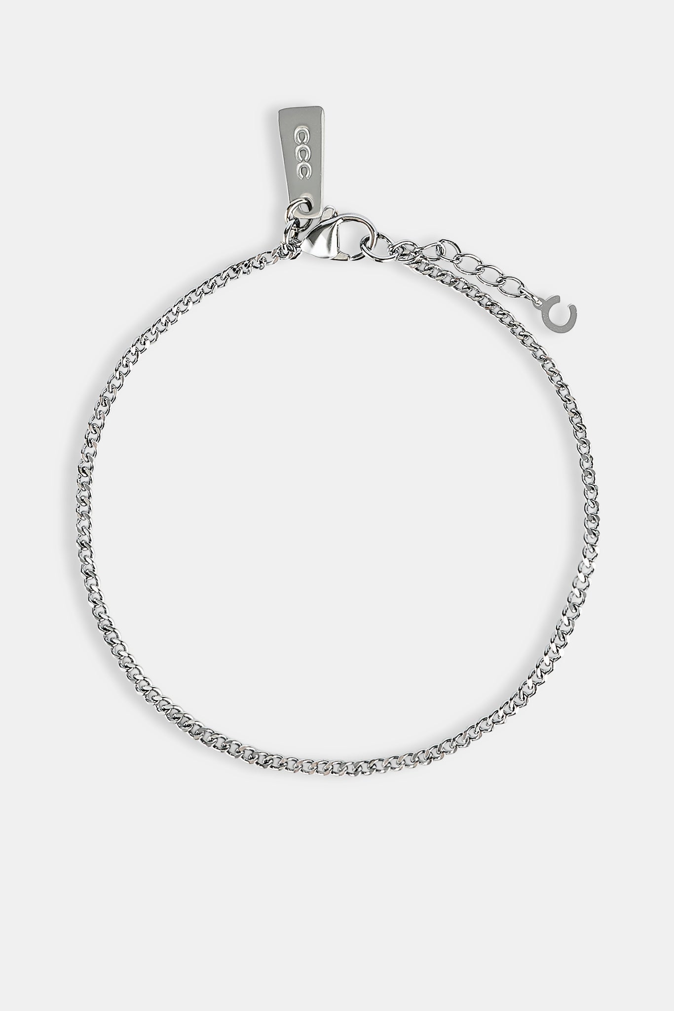 2mm Curb Bracelet - White