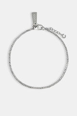 2mm Curb Bracelet - White