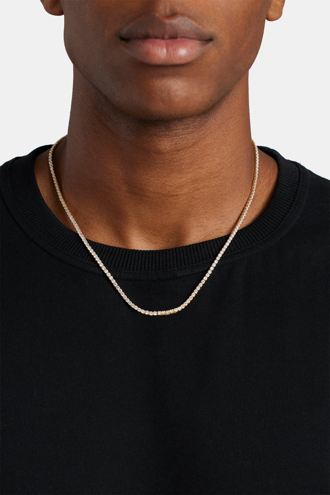 Micro Chain Gold Plated 2.5mm Micro Tennis Chain | Womens Chains | Shop Cuban ...