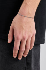 2mm Curb Bracelet - White