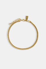 3mm Franco Bracelet - Gold