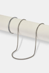 3mm Franco Chain & Bracelet - White