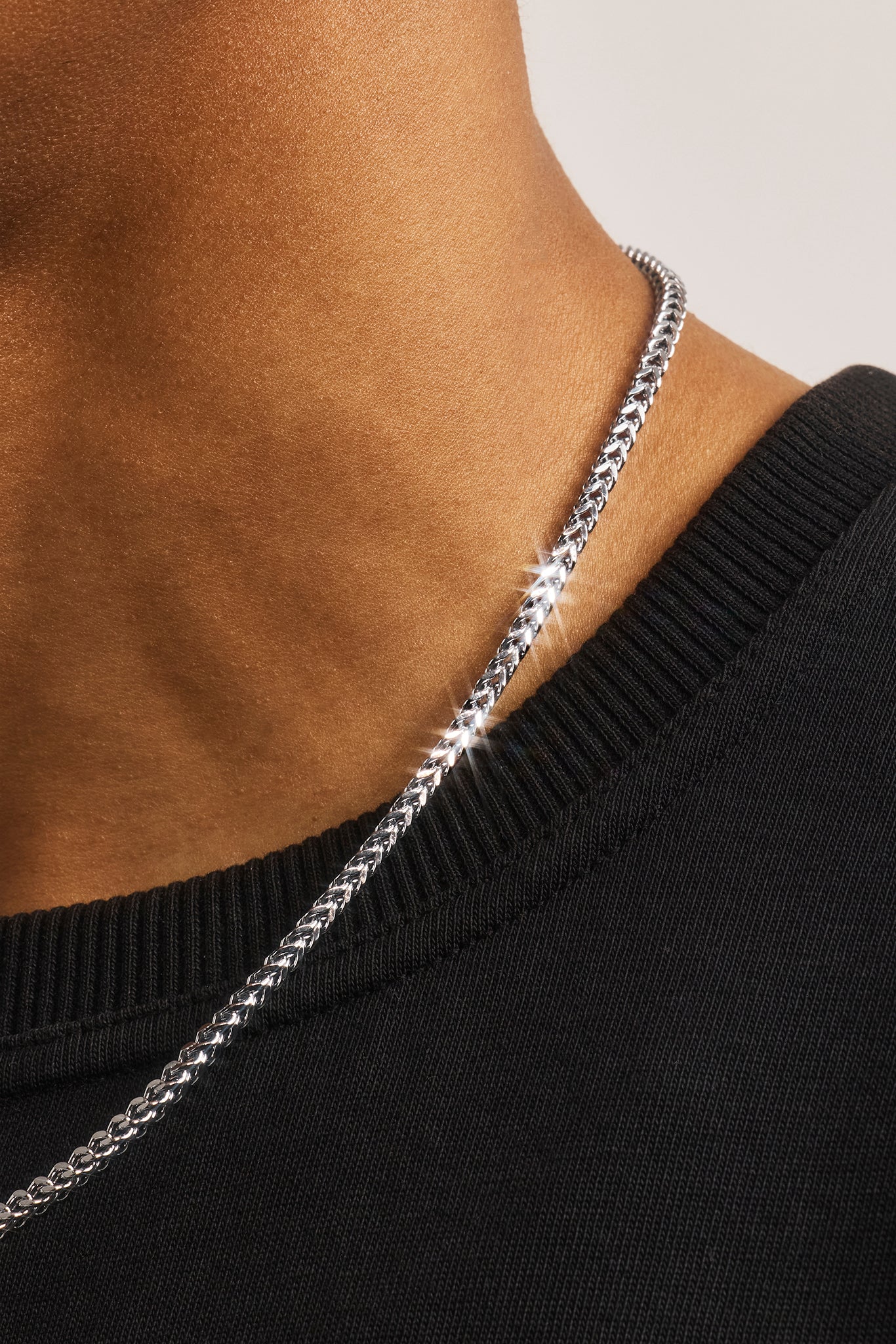 3mm Franco Chain & Bracelet - White