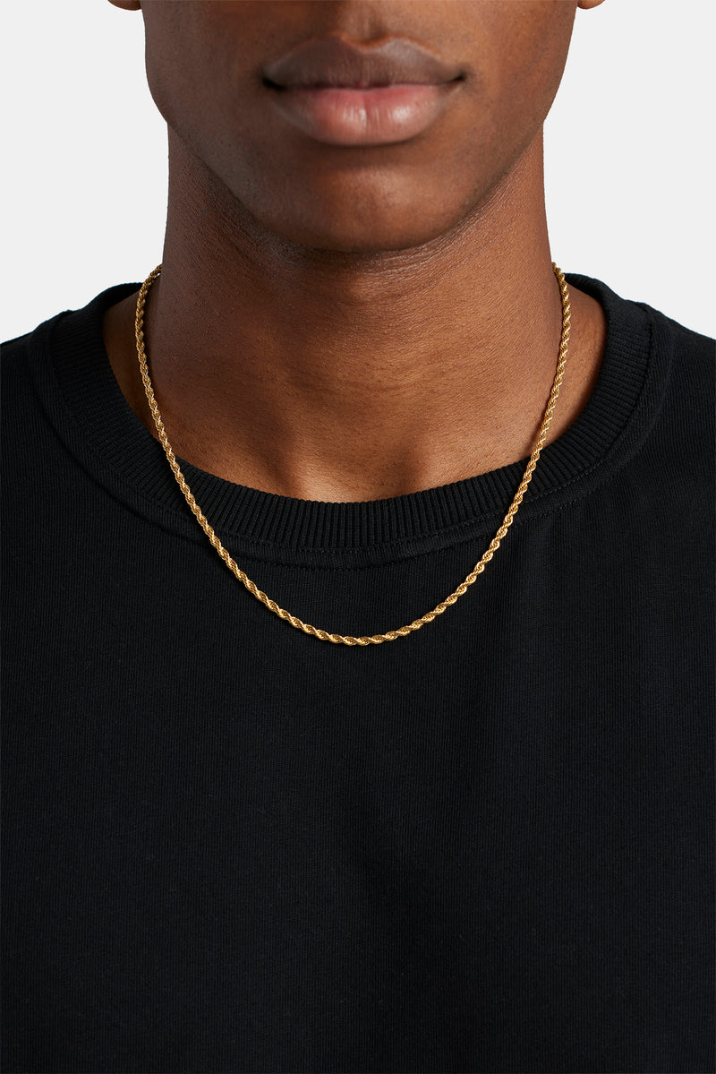 3mm Rope Chain - Gold