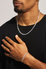 3mm Tennis Chain & Bracelet - White