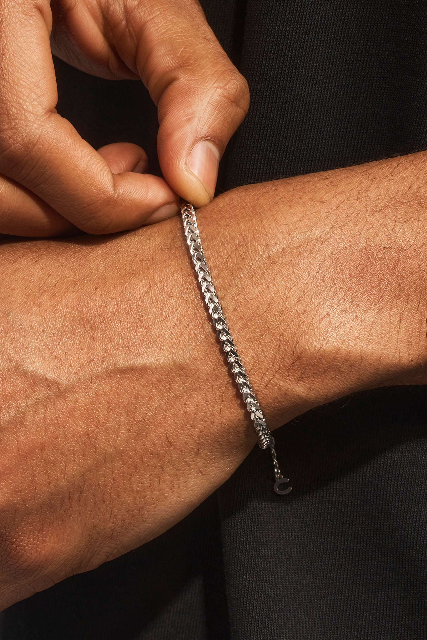 3mm Franco Chain & Bracelet - White