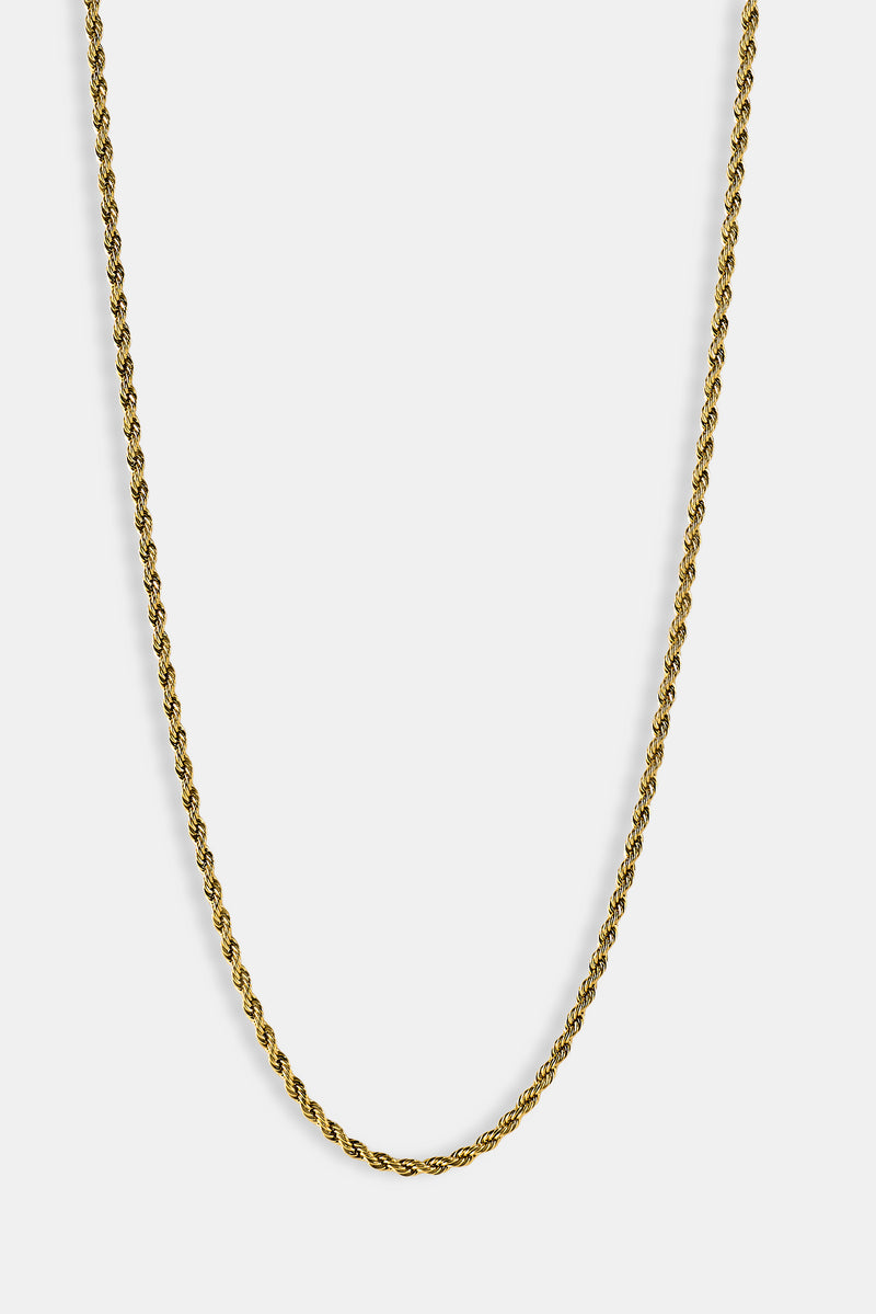 3m Rope Chain 3mm Rope Chain - Gold – Cernucci US