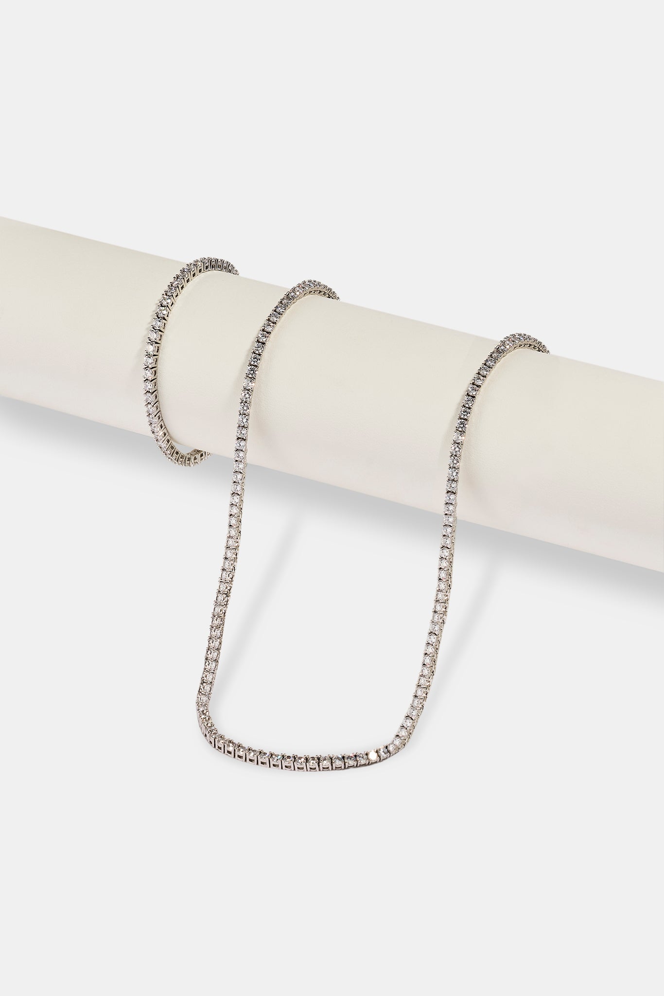 3mm Tennis Chain & Bracelet - White