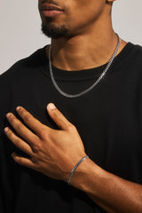 5mm Miami Cuban Chain & Bracelet - White