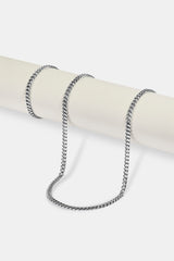 5mm Miami Cuban Chain & Bracelet - White