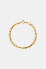 Gold Plated 5mm Rope Bracelet & Medium Premium Gift Box