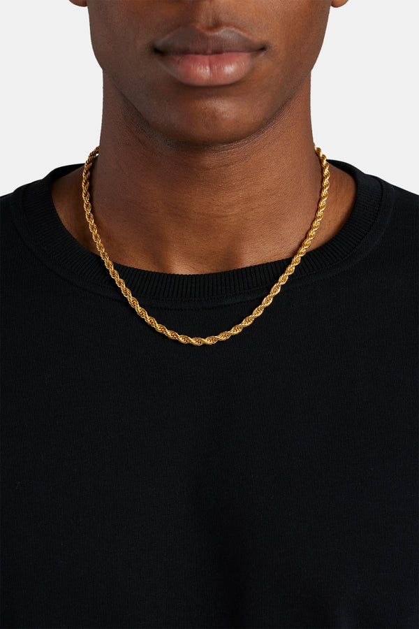 5mm Rope Chain - Gold