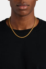 5mm Rope Chain - Gold