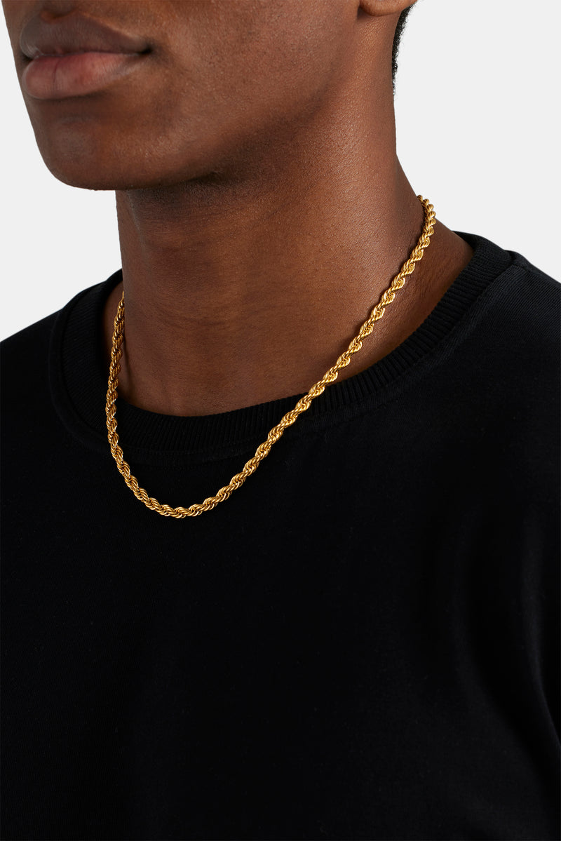 5mm Rope Chain - Gold