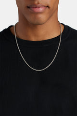 5mm Rope Chain - White Gold