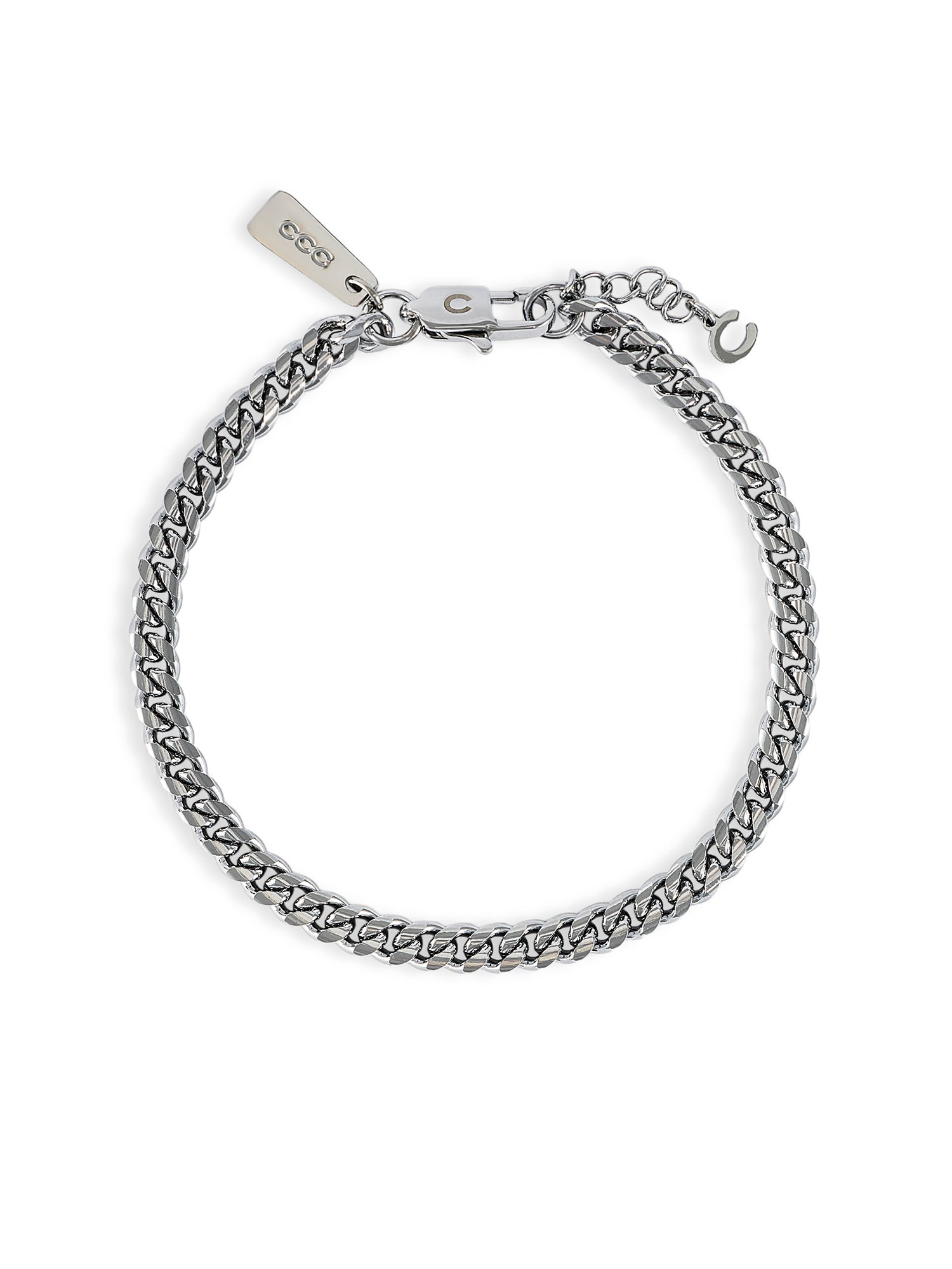 5mm Miami Cuban Bracelet & 3mm Rope Bracelet Set - White