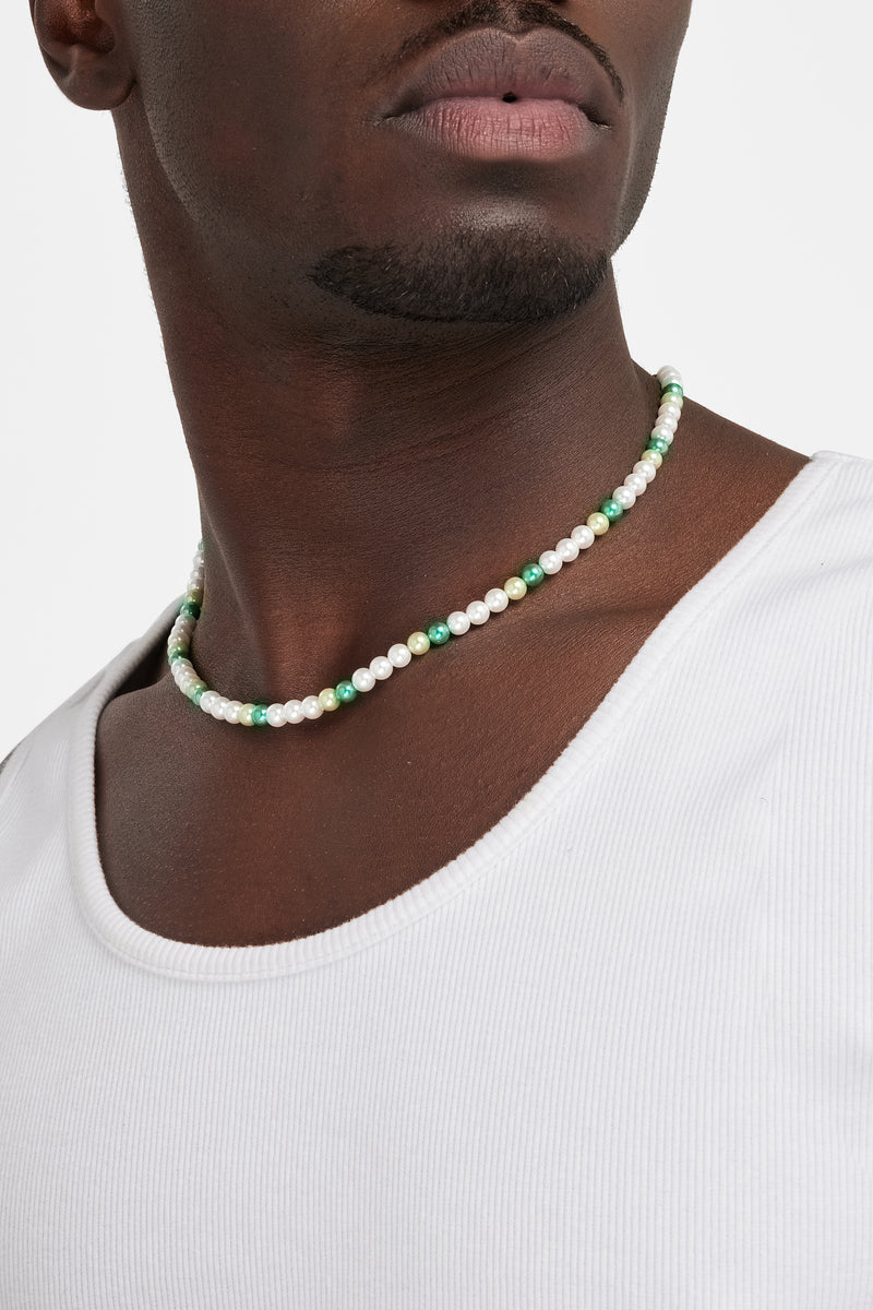 6mm Pearl Necklace - Green Alternate