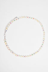 6mm Freshwater Pearl & Multi Colour Micro Bead Necklace