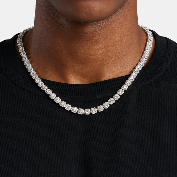 7mm Clustered Tennis Chain – Cernucci US - Main Image